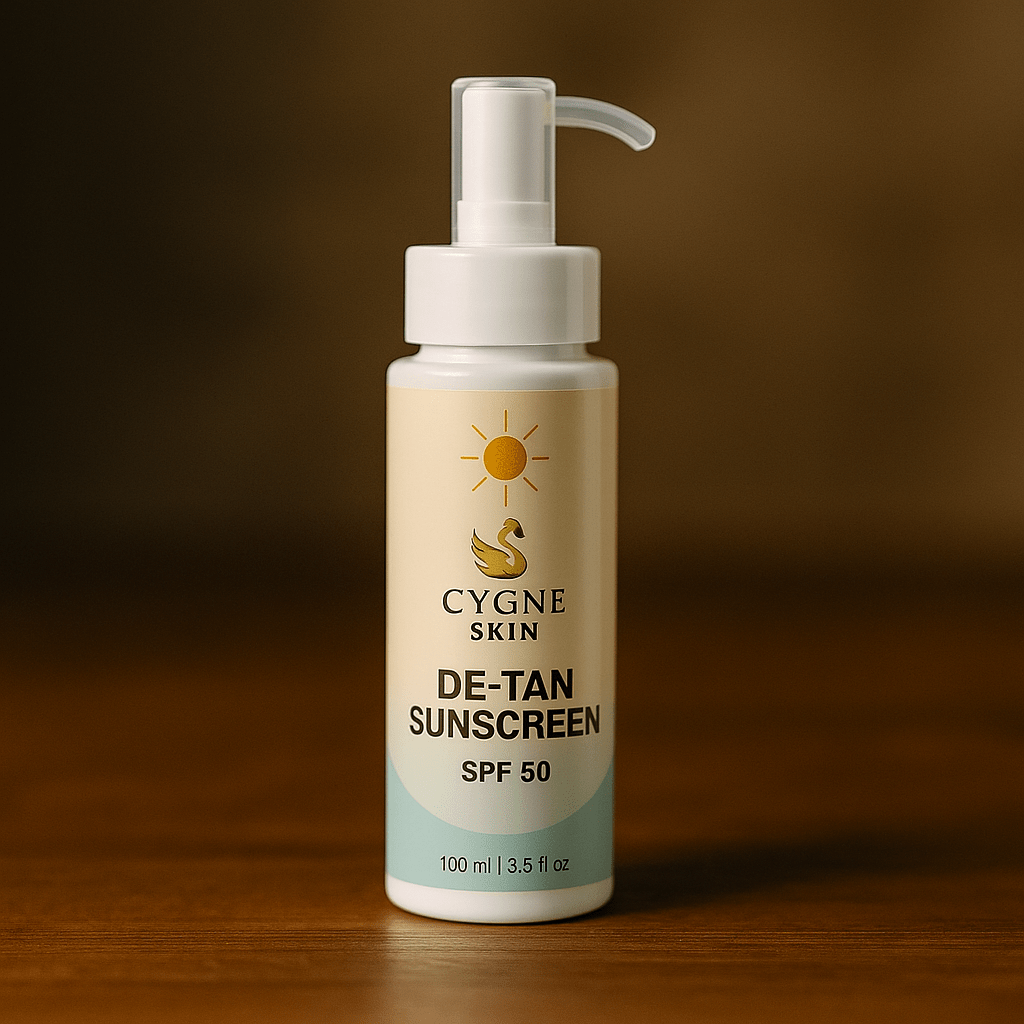 “Cygne Skin De-Tan Sunscreen SPF 50 – best sunscreen in Pakistan for tan removal, UV protection & glowing skin.”

“Buy De-Tan Sunscreen SPF 50 by Cygne Skin – premium sunblock for radiant, tan-free & protected skin.”